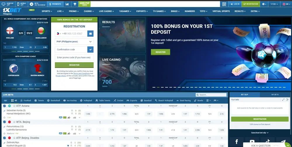 1xbet Homepage