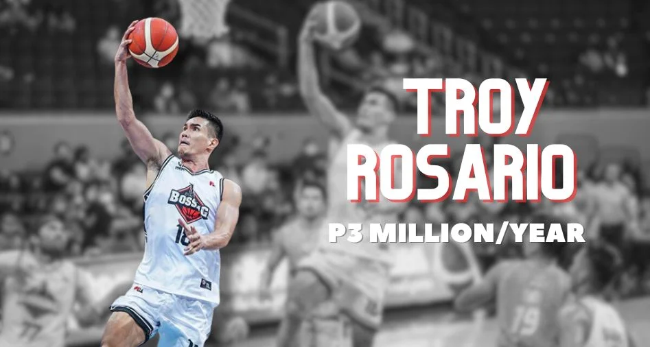 Troy Rosario Salary P3 million/year